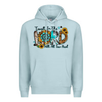Blue Mist trust in the lord with all your heart Premium Hoodie - Zillion Design Studio
