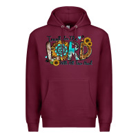 Burgundy trust in the lord with all your heart Premium Hoodie - Zillion Design Studio