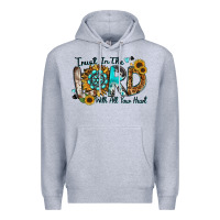 Heather Grey trust in the lord with all your heart Premium Hoodie - Zillion Design Studio