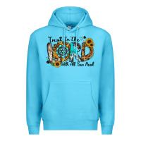 Ocean Blue trust in the lord with all your heart Premium Hoodie - Zillion Design Studio