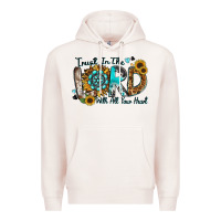 Pale Pink trust in the lord with all your heart Premium Hoodie - Zillion Design Studio