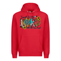 Red trust in the lord with all your heart Premium Hoodie - Zillion Design Studio
