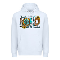 White trust in the lord with all your heart Premium Hoodie - Zillion Design Studio