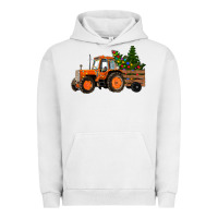 Pigment Lunar Rock Christmas Orange Farm Tractor Urban Hoodie - RanaPortraitStore