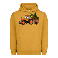Pigment Peanut Butter Christmas Orange Farm Tractor Urban Hoodie - RanaPortraitStore