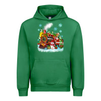 Emerald christmas polar express santa Urban Hoodie - Zillion Design Studio