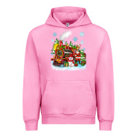 Fuchsia Pink christmas polar express santa Urban Hoodie - Zillion Design Studio