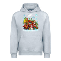 Heather Grey christmas polar express santa Urban Hoodie - Zillion Design Studio