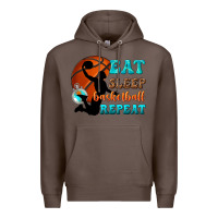 Coffee eat sleep basketball repeat Premium Hoodie - texasbilliewilder