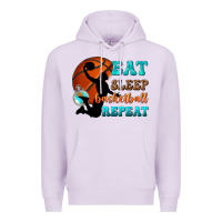 Lilac eat sleep basketball repeat Premium Hoodie - texasbilliewilder