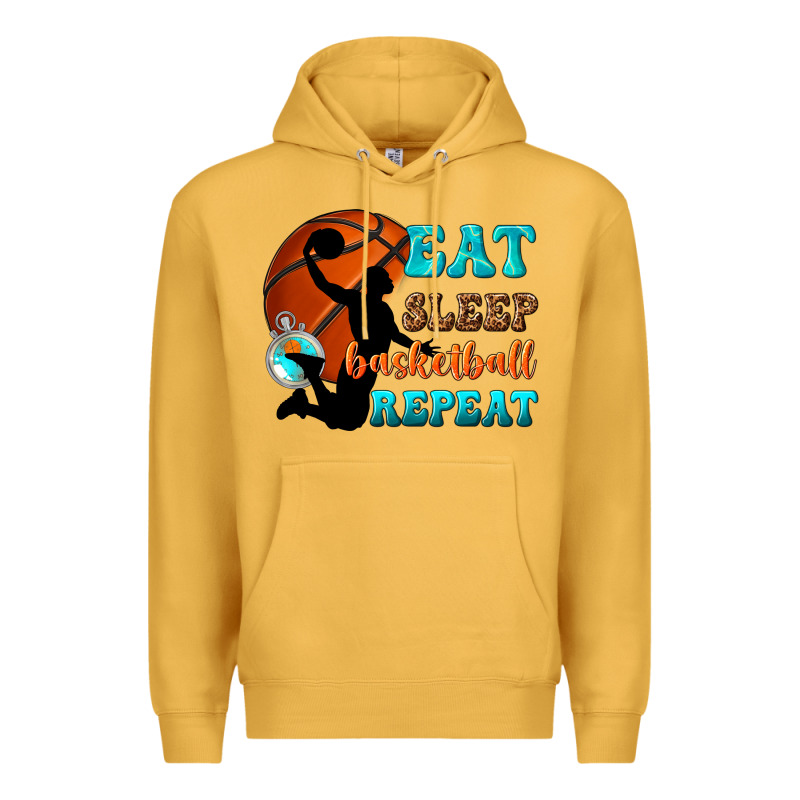 Eat Sleep Basketball Repeat Premium Hoodie by texasbilliewilder | Teevron