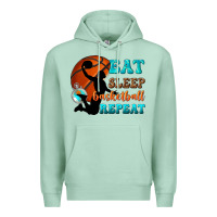 Seafoam eat sleep basketball repeat Premium Hoodie - texasbilliewilder