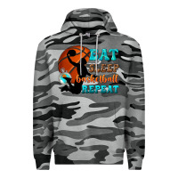 Slate Camo eat sleep basketball repeat Premium Hoodie - texasbilliewilder
