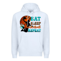 White eat sleep basketball repeat Premium Hoodie - texasbilliewilder