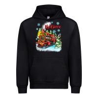 Black christmas polar express believe Urban Hoodie - Zillion Design Studio