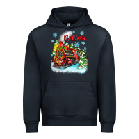 Navy christmas polar express believe Urban Hoodie - Zillion Design Studio
