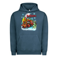 Pigment Midnight Navy christmas polar express believe Urban Hoodie - Zillion Design Studio