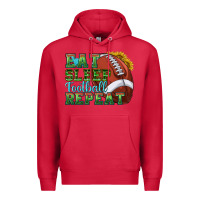 Cardinal eat sleep football repeat Premium Hoodie - texasbilliewilder
