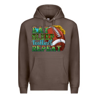 Coffee eat sleep football repeat Premium Hoodie - texasbilliewilder