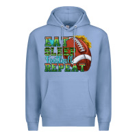 Colony Blue eat sleep football repeat Premium Hoodie - texasbilliewilder