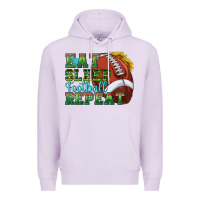 Lilac eat sleep football repeat Premium Hoodie - texasbilliewilder
