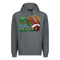 Rock eat sleep football repeat Premium Hoodie - texasbilliewilder