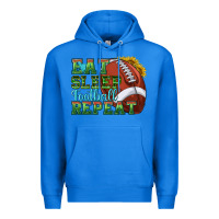 True Royal eat sleep football repeat Premium Hoodie - texasbilliewilder