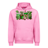 Fuchsia Pink t  rex coffee cups Urban Hoodie - texasbilliewilder