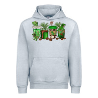 Heather Grey t  rex coffee cups Urban Hoodie - texasbilliewilder