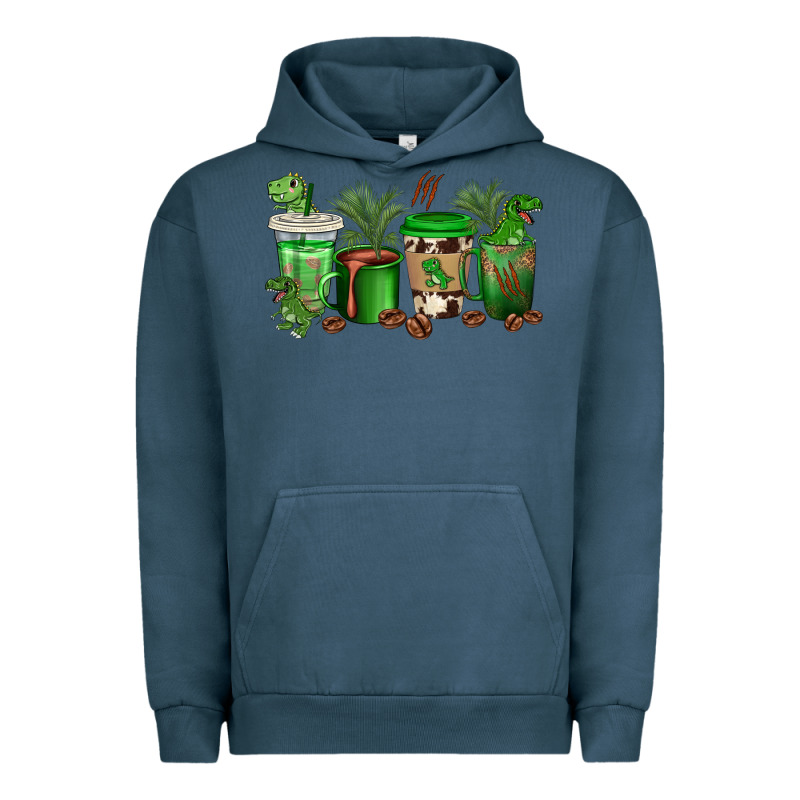 T  Rex Coffee Cups Urban Hoodie by texasbilliewilder | Teevron