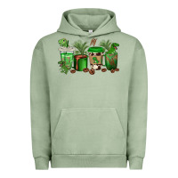 Pigment Oil Green t  rex coffee cups Urban Hoodie - texasbilliewilder