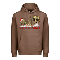Chestnut Merry christmas skeleton Premium Hoodie - RanaPortraitStore