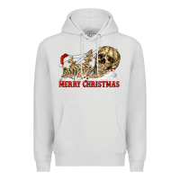 Dove Grey Merry christmas skeleton Premium Hoodie - RanaPortraitStore