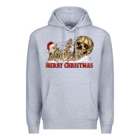 Heather Grey Merry christmas skeleton Premium Hoodie - RanaPortraitStore