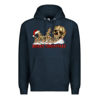 Navy Merry christmas skeleton Premium Hoodie - RanaPortraitStore