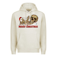 Oatmeal Heather Merry christmas skeleton Premium Hoodie - RanaPortraitStore