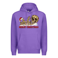 Purple Merry christmas skeleton Premium Hoodie - RanaPortraitStore