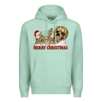 Seafoam Merry christmas skeleton Premium Hoodie - RanaPortraitStore