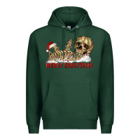 Merry Christmas Skeleton Premium Hoodie | Teevron