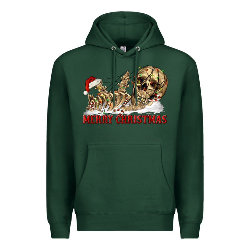 Merry Christmas Skeleton Premium Hoodie by RanaPortraitStore | Teevron