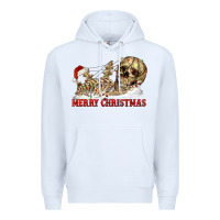 White Merry christmas skeleton Premium Hoodie - RanaPortraitStore