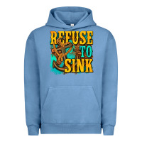 Pigment Pebble Blue refuse to sink western Urban Hoodie - texasbilliewilder