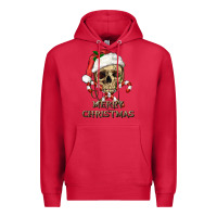 Cardinal merry christmas skull Premium Hoodie - RanaPortraitStore