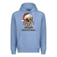 Merry Christmas Skull Premium Hoodie | Teevron