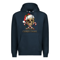Navy merry christmas skull Premium Hoodie - RanaPortraitStore