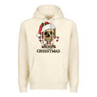 Sandshell merry christmas skull Premium Hoodie - RanaPortraitStore