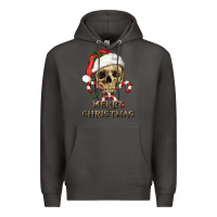 Smoke merry christmas skull Premium Hoodie - RanaPortraitStore