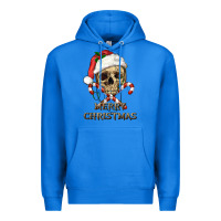 True Royal merry christmas skull Premium Hoodie - RanaPortraitStore