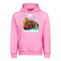 Fuchsia Pink christmas polar express Urban Hoodie - Zillion Design Studio