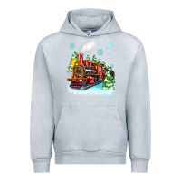 Heather Grey christmas polar express Urban Hoodie - Zillion Design Studio